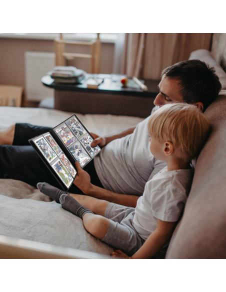 Carpeta de Tarjetas TiopLior 4 Bolsillos 160 Tarjetas Negra