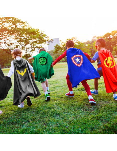 Capa de Disfraces para Niños Superhéroe con Máscara y Cinturón