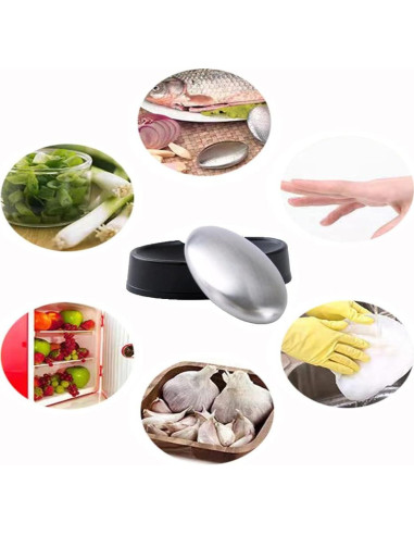 5 Paquetes de Jabón de Acero Inoxidable WondMall - Elimina Olores