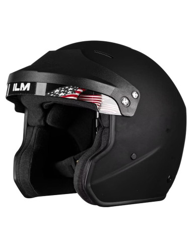 Casco Abierto ILM R85 Snell SA2020 Grande Negro Mate