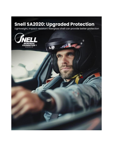 Casco Abierto ILM R85 Snell SA2020 Grande Negro Mate