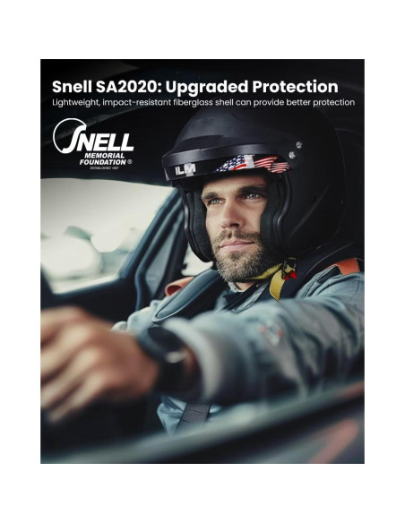 Casco Abierto ILM R85 Snell SA2020 Grande Negro Mate