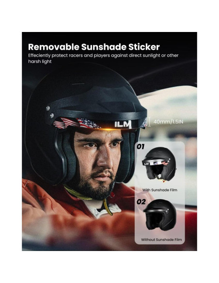 Casco Abierto ILM R85 Snell SA2020 Grande Negro Mate