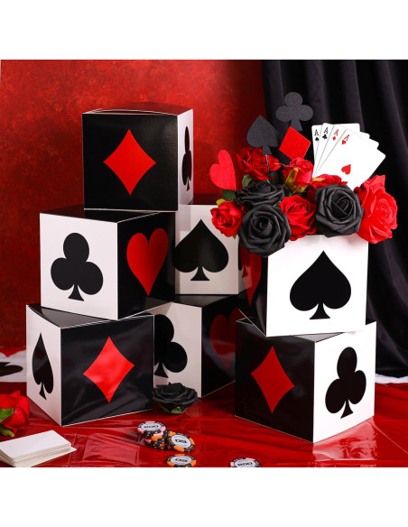 Cajas de Favor de Póker Zhanmai 24 Pcs 15x15x15 cm Casino