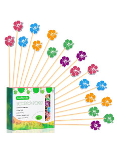 Palillos de Cóctel Crafterlife Hibisco Hawaiano 100 Pzas