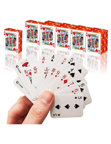 Mini Cartas de Juego VOVCIG 10 Juegos de Póker Viaje