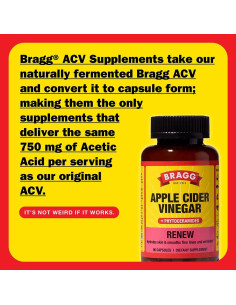 Cápsulas de Vinagre de Sidra de Manzana Bragg - 90 Unidades - Hidratación y Piel Saludable 2