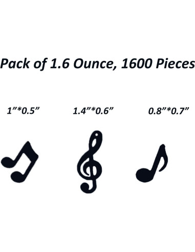 Confeti Musical Metalizado JNSAXMI 900 Piezas 3 Estilos