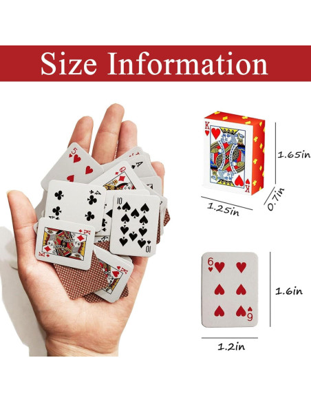 Mini Cartas de Juego VOVCIG 10 Juegos de Póker Viaje