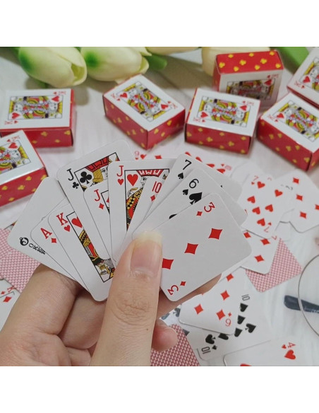 Mini Cartas de Juego VOVCIG 10 Juegos de Póker Viaje