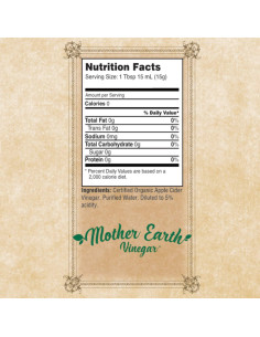 Vinagre de Sidra de Manzana Orgánico Madre Tierra 1.89L 2