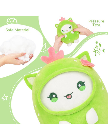 Almohada de Gato Cactus Alayger 20 cm Suave Kawaii
