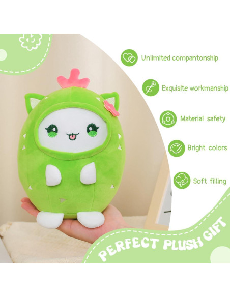 Almohada de Gato Cactus Alayger 20 cm Suave Kawaii