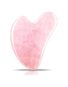 Herramienta Gua Sha de Cuarzo Rosa Contrybox - Cuidado Facial