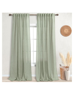 Cortinas KOUFALL Verde Salvia 132 cm x 274 cm Pack 2