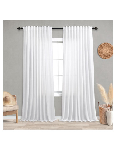 Cortinas Sheer KOUFALL Lino 2 Piezas 1.70 kg 1.50 cm