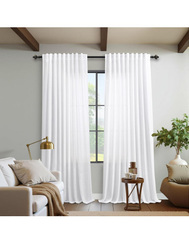 Cortinas Sheer KOUFALL Lino 2 Piezas 1.70 kg 1.50 cm