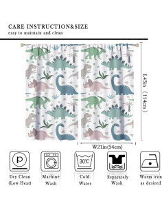 Cortina Opaca Dinosaurio Kurtect 2 Paneles 106x137 cm 2