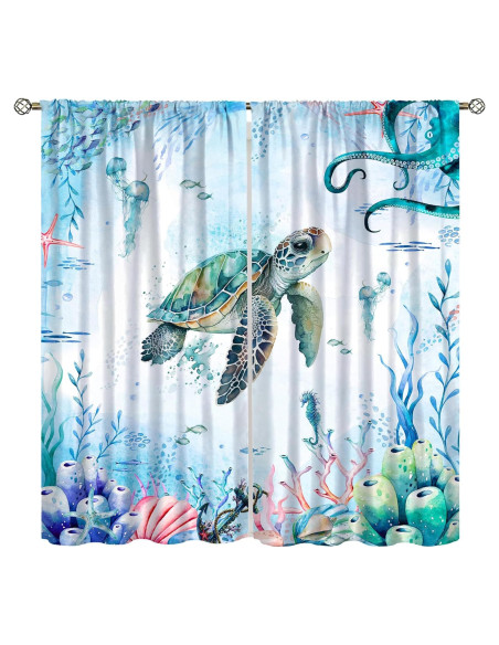 Cortinas AAVEUP Nauticas 2 Paneles 53x137 cm Opacas