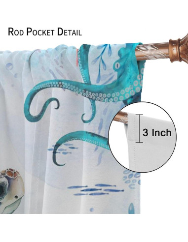 Cortinas AAVEUP Nauticas 2 Paneles 53x137 cm Opacas