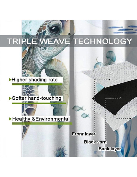 Cortinas AAVEUP Nauticas 2 Paneles 53x137 cm Opacas