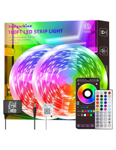 Tira LED RGB HEDYNSHINE 30.48 m Control por APP y Música
