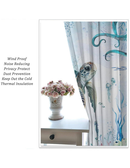 Cortinas AAVEUP Nauticas 2 Paneles 53x137 cm Opacas