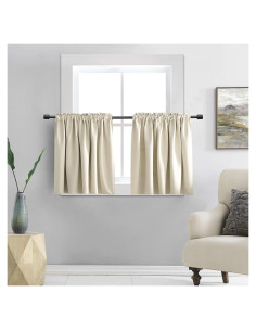 Cortinas DONREN 2 Paneles 107x76 cm Oscurecimiento Beige