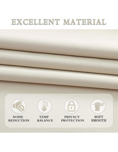 Cortinas DONREN 2 Paneles 107x76 cm Oscurecimiento Beige 2