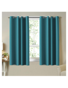 Cortinas Turquoize Teal Blackout 2 Paneles 132x160 cm