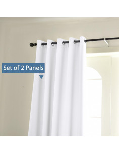 Cortinas Opacas Turquoize 2 Paneles 132x213 cm Blancas 2