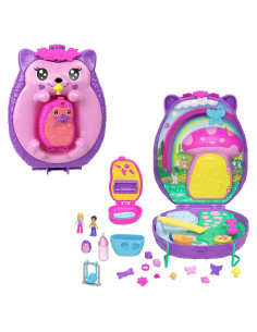 Juguete de viaje Polly Pocket Erizo 2-en-1 con 2 muñecas
