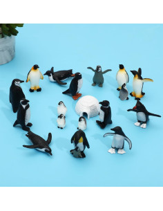 Juego de 18 Figuras de Pingüinos ONEST Juguetes Educativos 2
