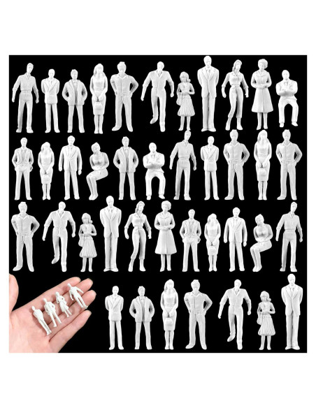 Figuras Miniatura 50 Pcs Namalu Escala 1:50 Blancas