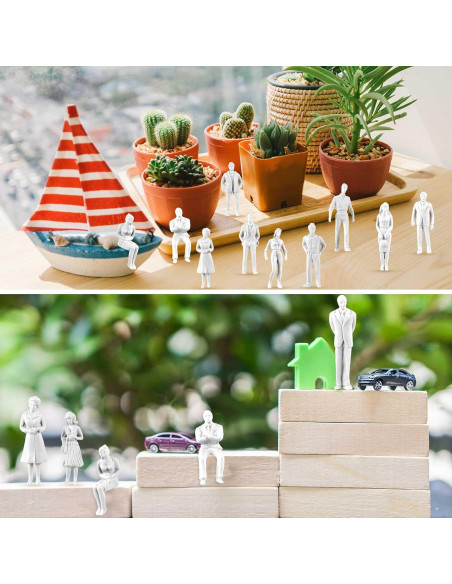 Figuras Miniatura 50 Pcs Namalu Escala 1:50 Blancas