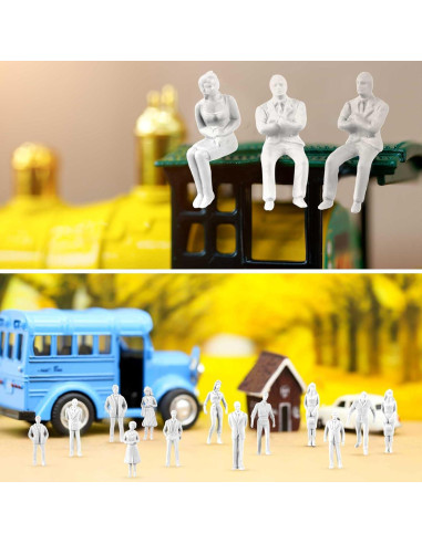 Figuras Miniatura 50 Pcs Namalu Escala 1:50 Blancas