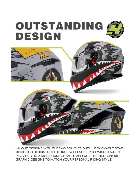 Casco HAX Impulse Spitfire S para motocicleta DOT 2,04 kg Casco HAX Impulse Spitfire S para motocicleta DOT 2,04 kg