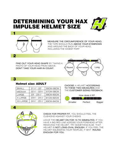 Casco HAX Impulse Spitfire S para motocicleta DOT 2,04 kg