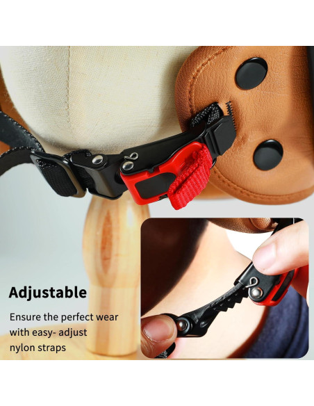 Casco Vintage Pretoee PT-AIR 02 Naranja 3/4 para Motocicleta