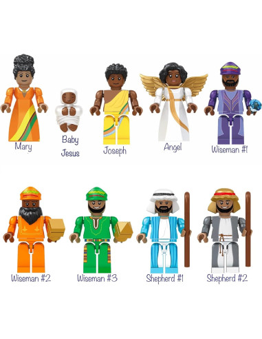 Conjunto Natividad Africana Ladrillos 603 Piezas 12+