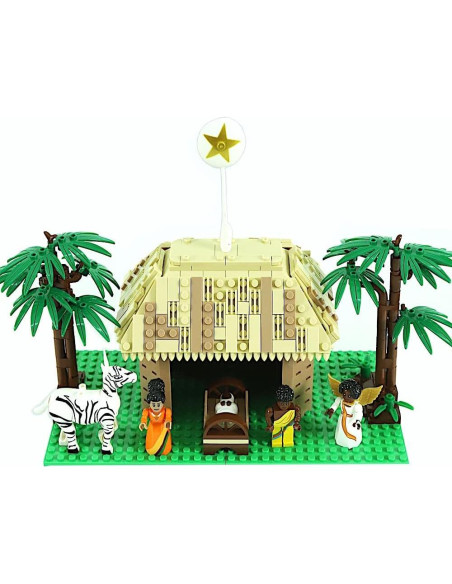 Conjunto Natividad Africana Ladrillos 603 Piezas 12+