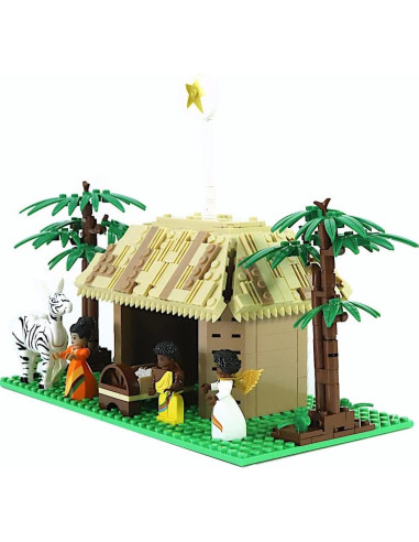 Conjunto Natividad Africana Ladrillos 603 Piezas 12+