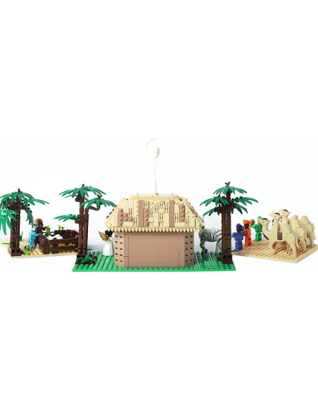 Conjunto Natividad Africana Ladrillos 603 Piezas 12+