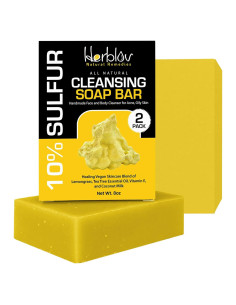 Barra de Jabón de Azufre 10% Herblov 113g - Limpiador Facial