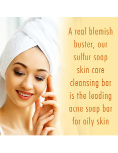 Barra de Jabón de Azufre 10% Herblov 113g - Limpiador Facial 2