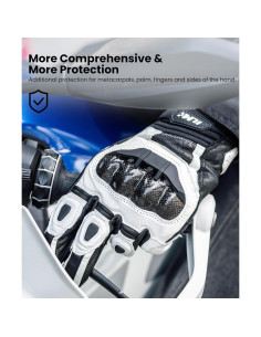 Guantes de motocicleta ILM GRC01 de cuero transpirables XL 2