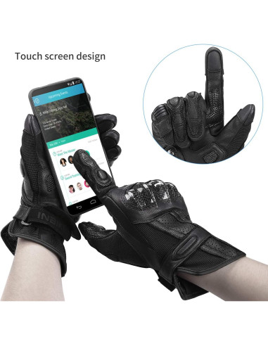 Guantes de motocicleta INBIKE con nudillos duros y táctil