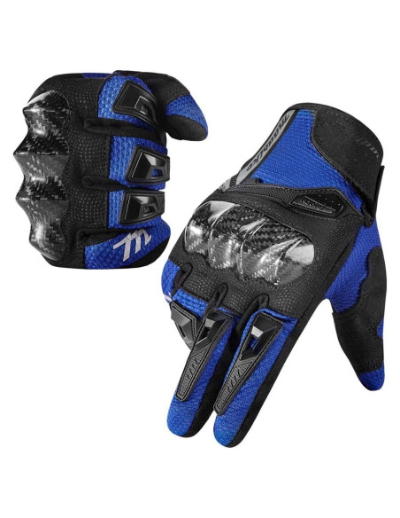 Guantes de Motocicleta MADBIKE MD66 Transpirables Azul Guantes de Motocicleta MADBIKE MD66 Transpirables Azul