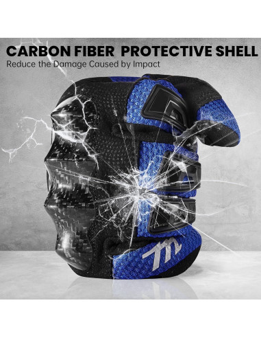 Guantes de Motocicleta MADBIKE MD66 Transpirables Azul