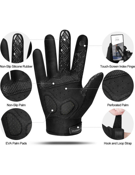Guantes de Montaña INBIKE Táctiles con Protección para Motocicleta
